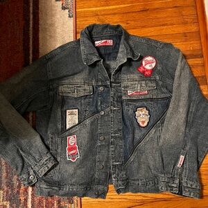 Men's Denim Jacket with Patches